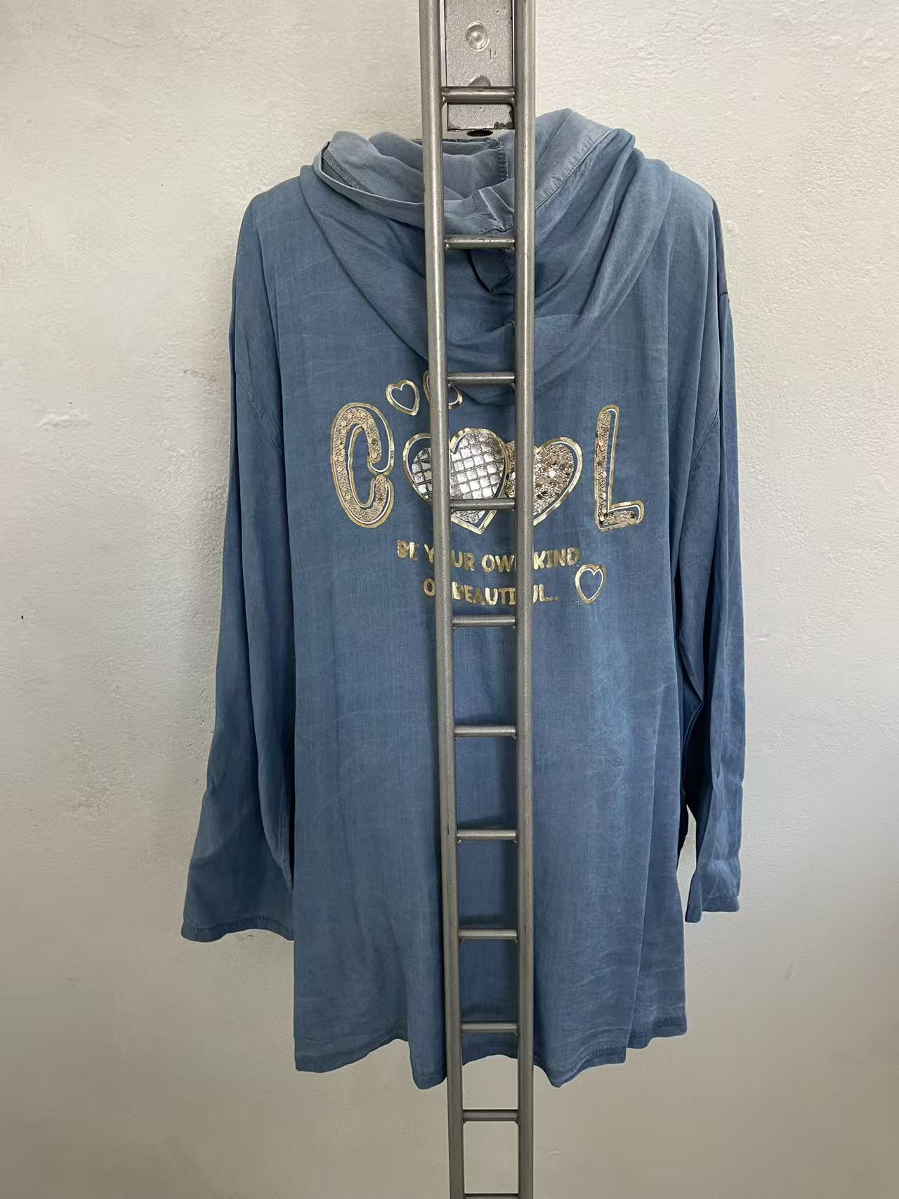 Camicia di jeans Cod.Fe023 Tg - 58 - 60 - taglie_forti