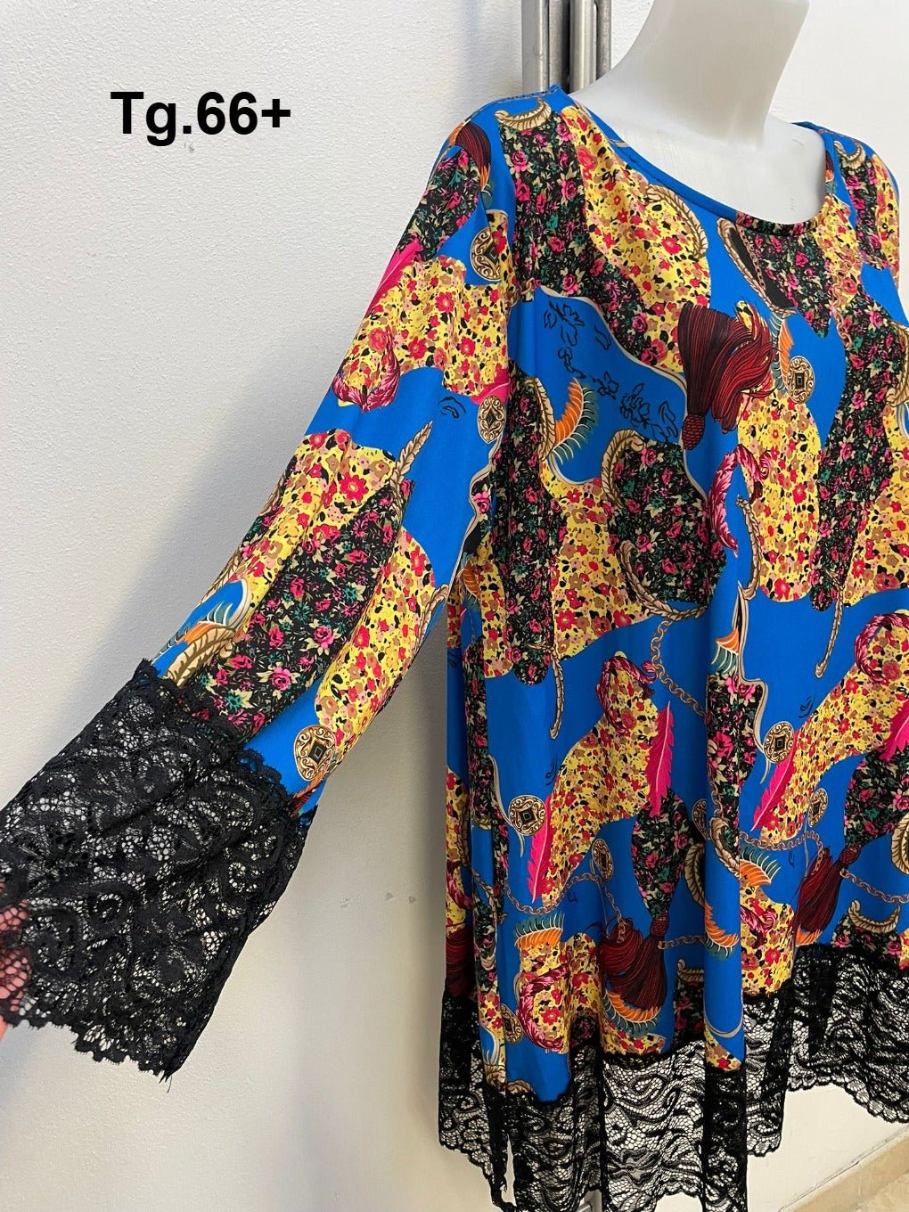 Maglia con pizzo Cod.Ge247 Tg.60 - 66+ - taglie_forti