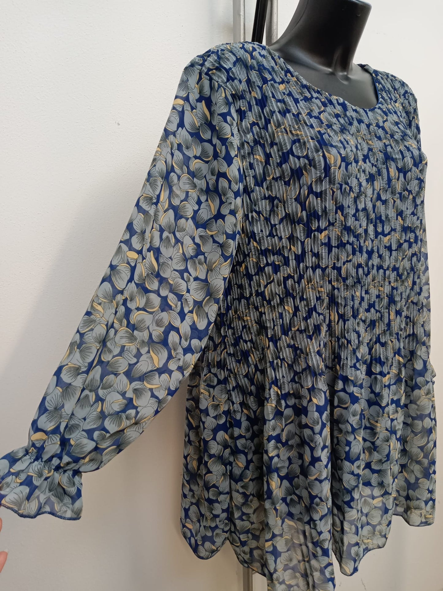 Maglia plissettati foderata Cod.Ma363 Tg.60 - 62 - #taglie_forti#