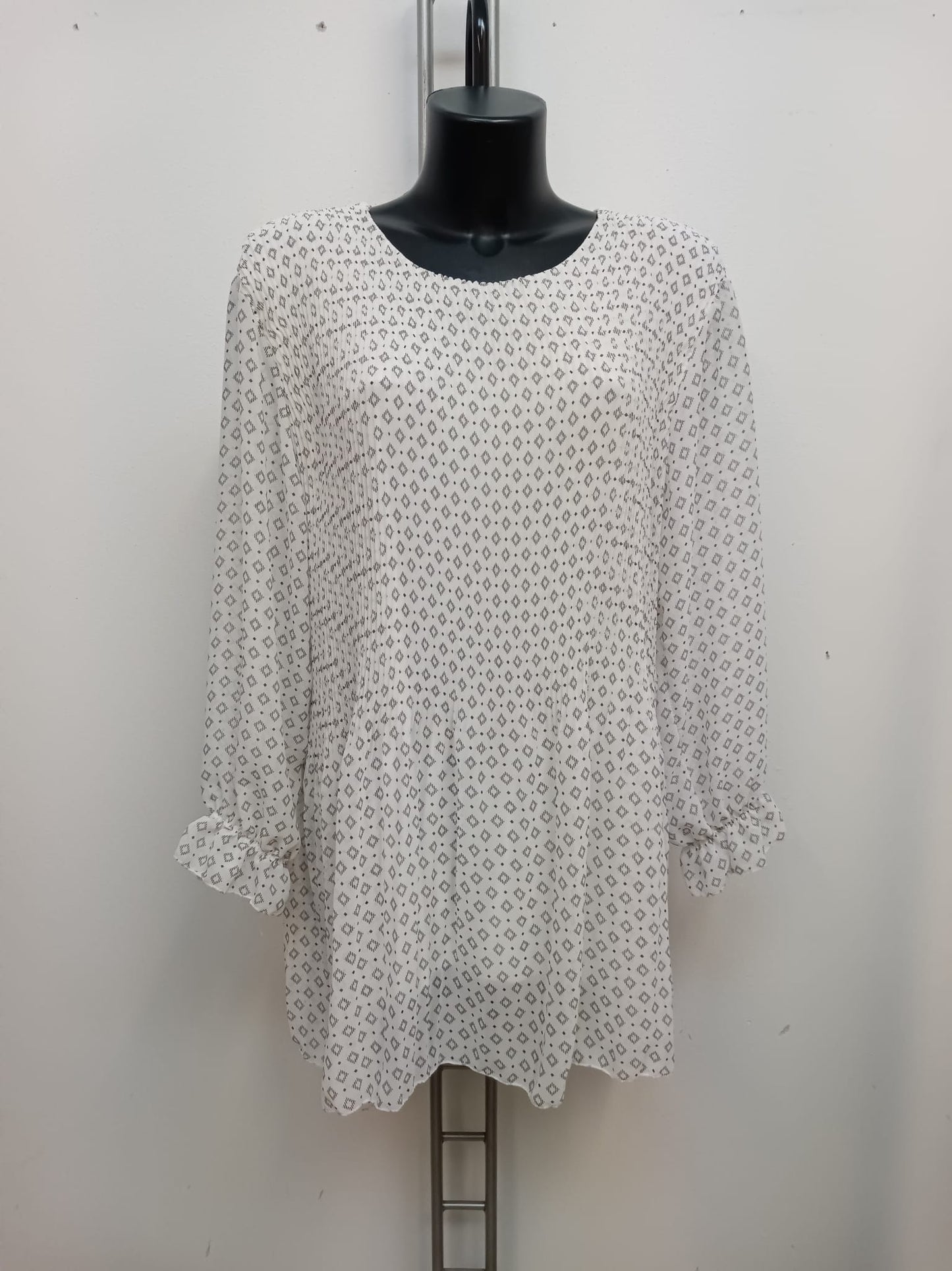 Maglia plissettati foderata Cod.Ma363 Tg.60 - 62 - #taglie_forti#