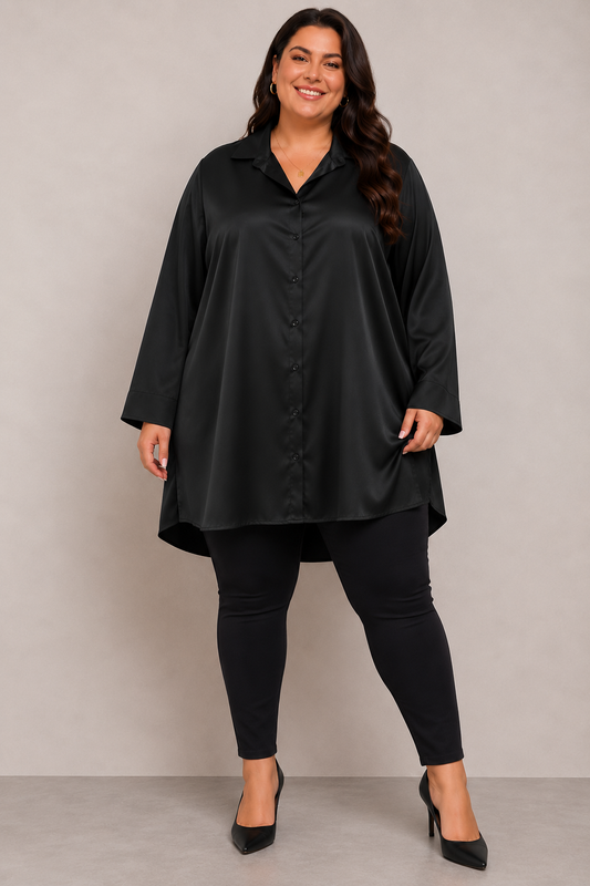 Satinbluse Art.-Nr. 006 Gr. 60–64