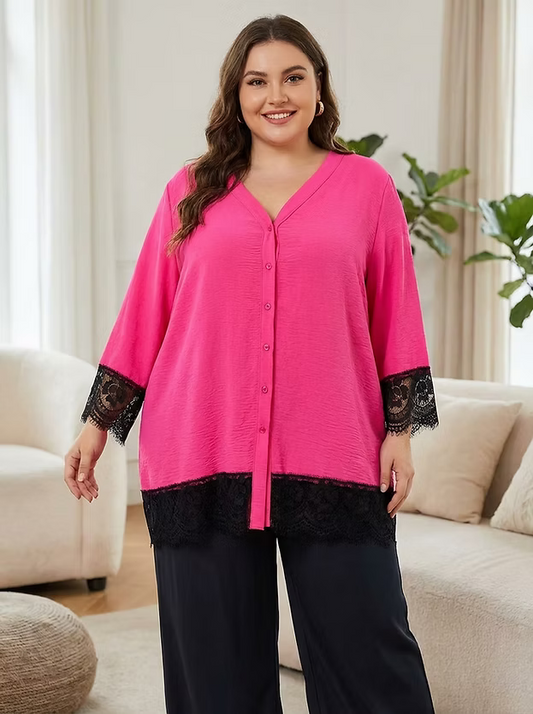 Camicia con pizzo Cod.Fe089 Tg.58-60