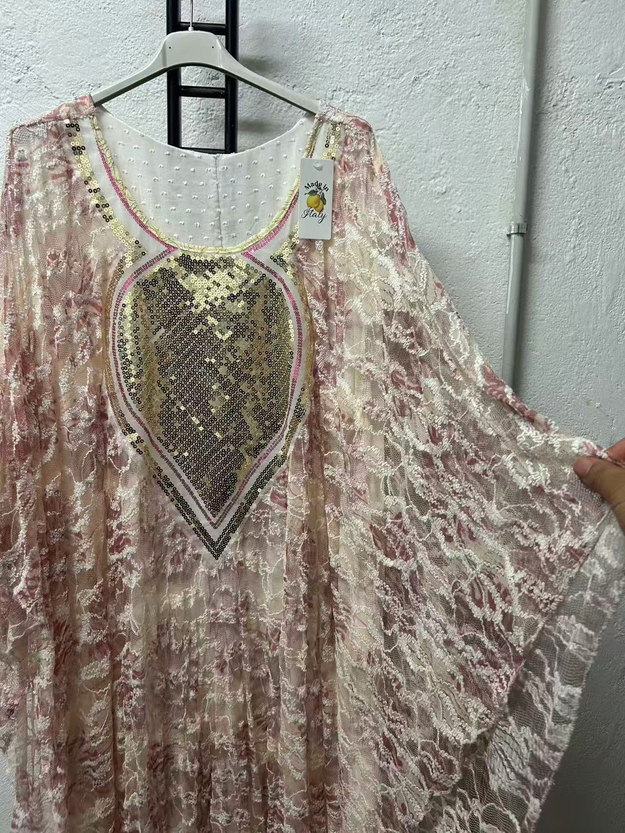 Caftan en dentelle Réf. Gi086 Taille 60-64
