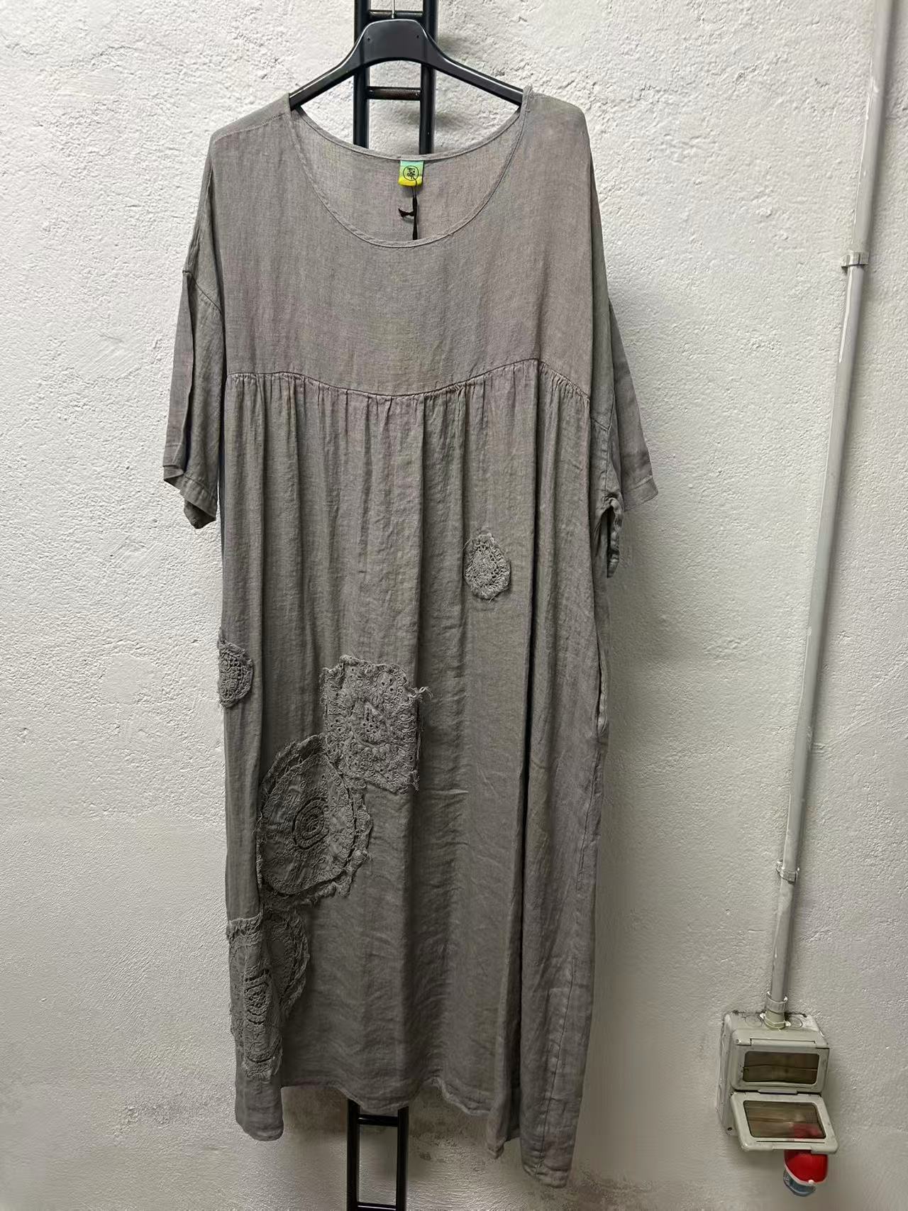 Vestido de lino Cod.Gi129 Talla 60-62