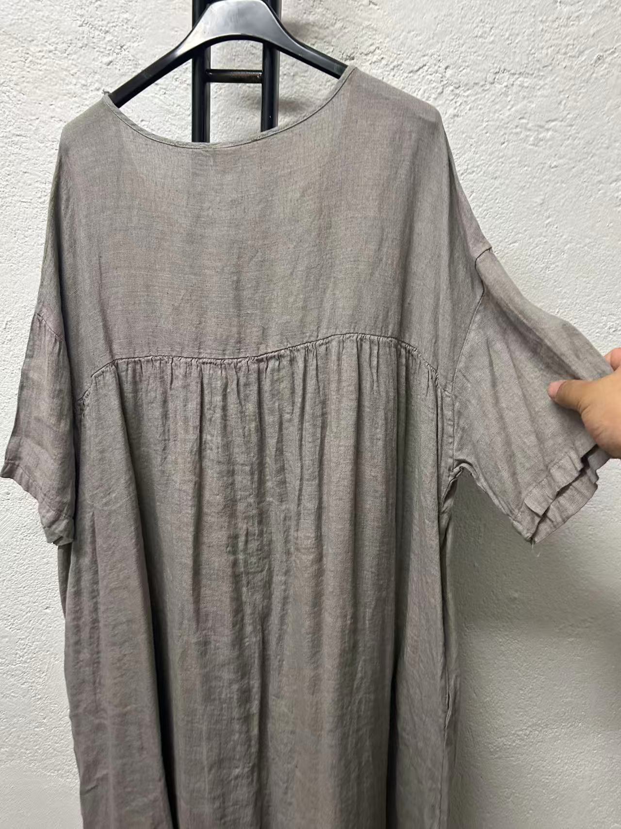 Vestido de lino Cod.Gi129 Talla 60-62