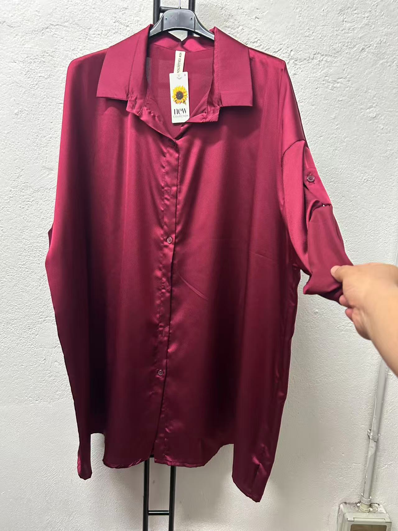 Satinbluse Art.-Nr. 006 Gr. 60–64