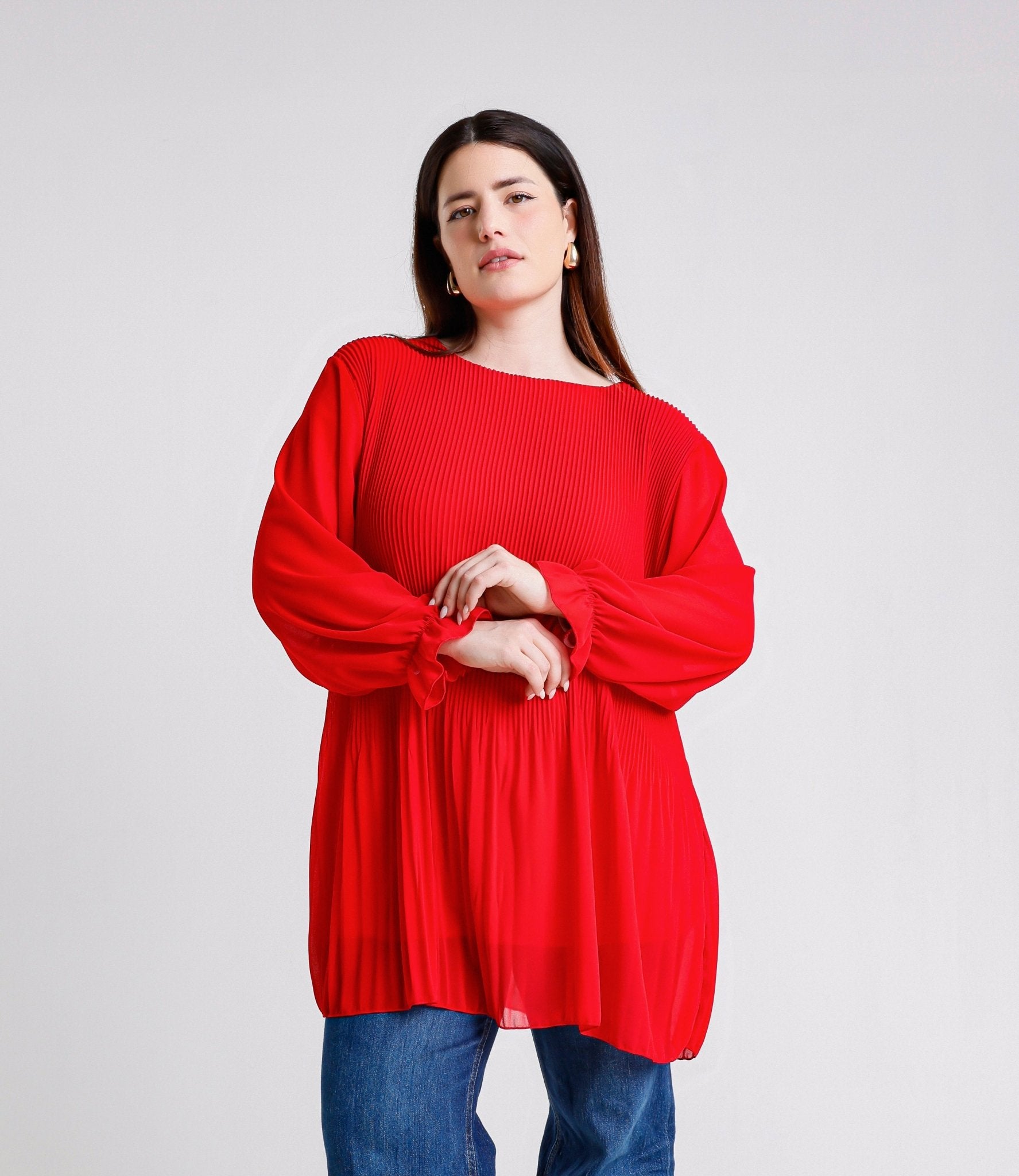 Camicia Plissettata Cod.Ge032 Tg.60 - 62 - #taglie_forti#
