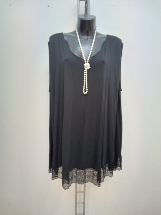 Canotta con Pizzo Cod.Ag006 Tg.66+ - taglie_forti
