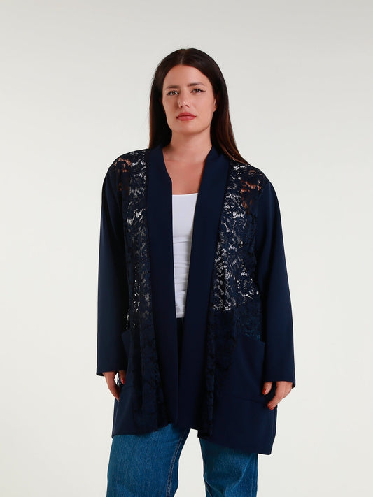 Cardigan di pizzo Cod.Lu346 Tg. 56 - 58 - taglie_forti