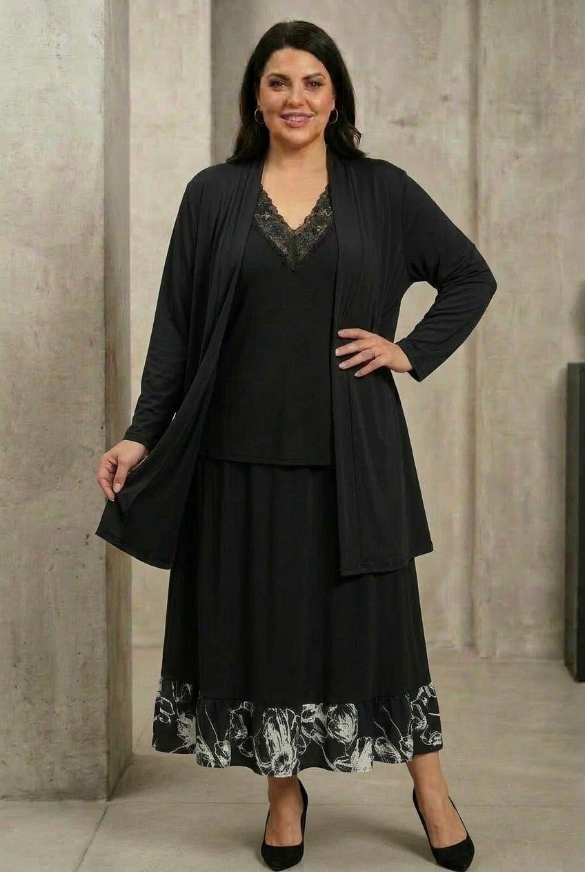 Completo con gonna Cod.Ap129 Tg.60 - 64 - taglie_forti