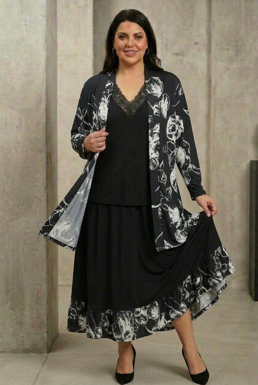 Completo con gonna Cod.Ap129 Tg.60 - 64 - taglie_forti