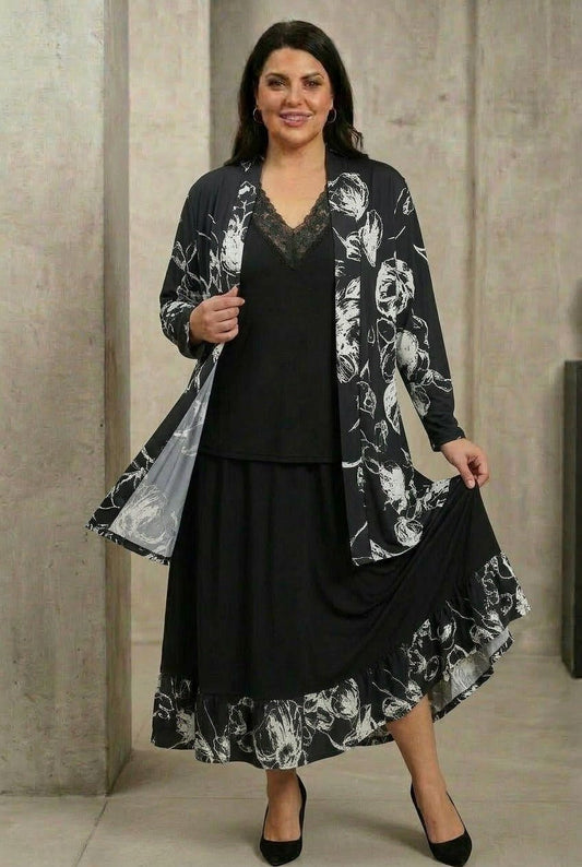 Completo con gonna Cod.Ap129 Tg.60 - 64 - taglie_forti