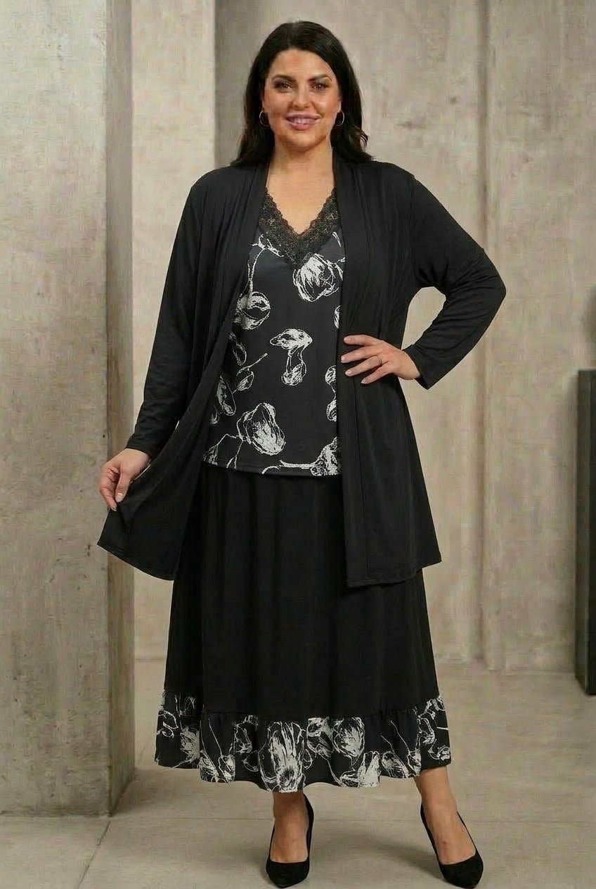 Completo con gonna Cod.Ap129 Tg.60 - 64 - taglie_forti