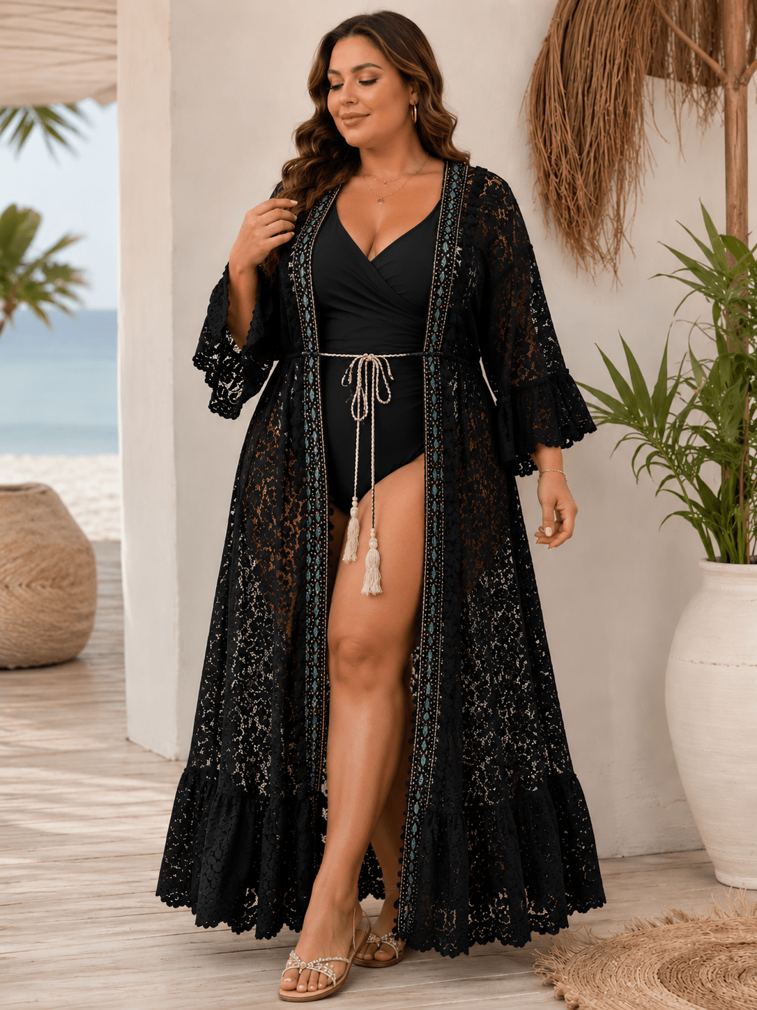 Copricostume in pizzo Cod.Gi076 Tg.60-62 - taglie_forti