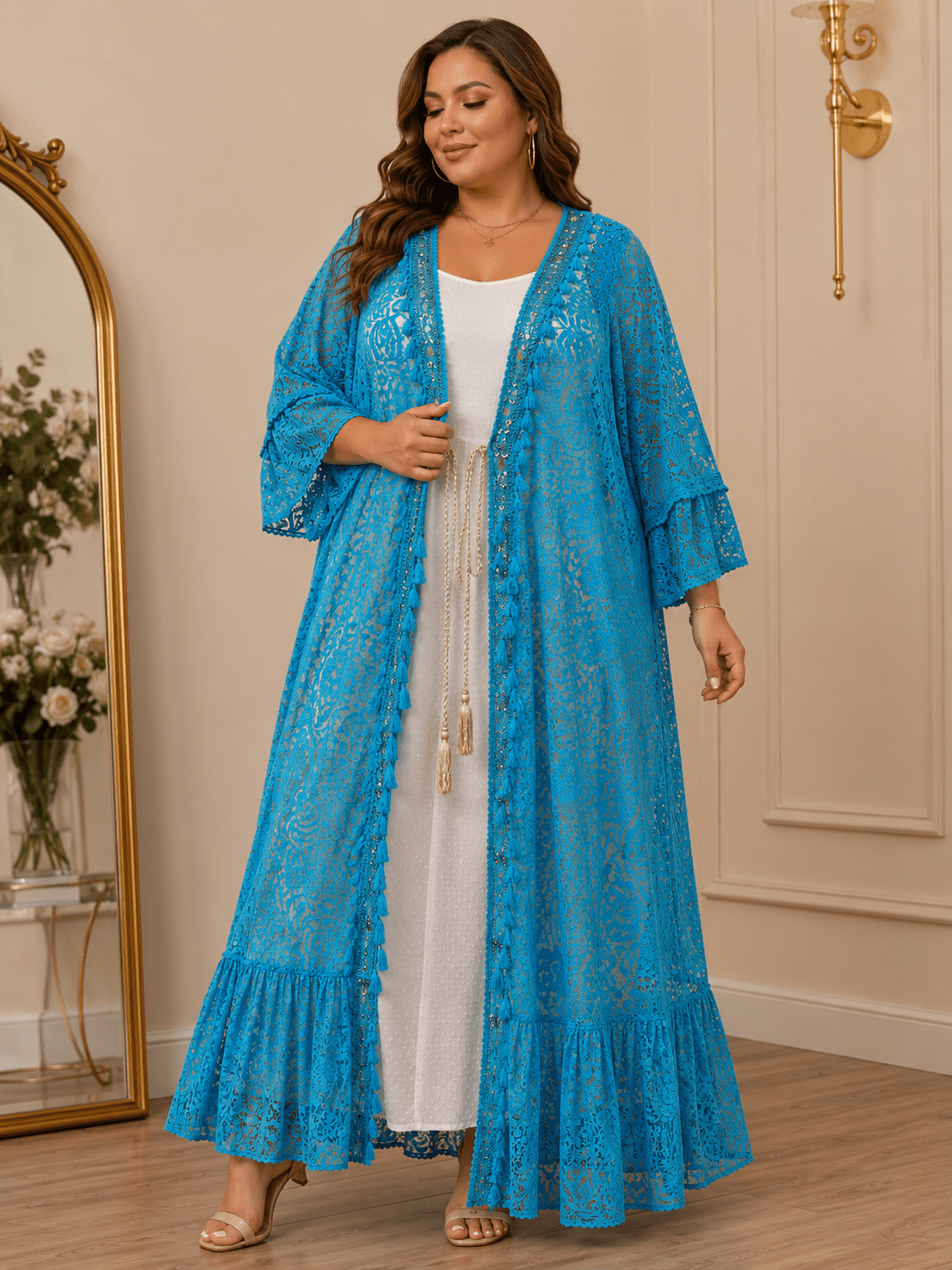 Copricostume in pizzo Cod.Gi076 Tg.60-62 - taglie_forti