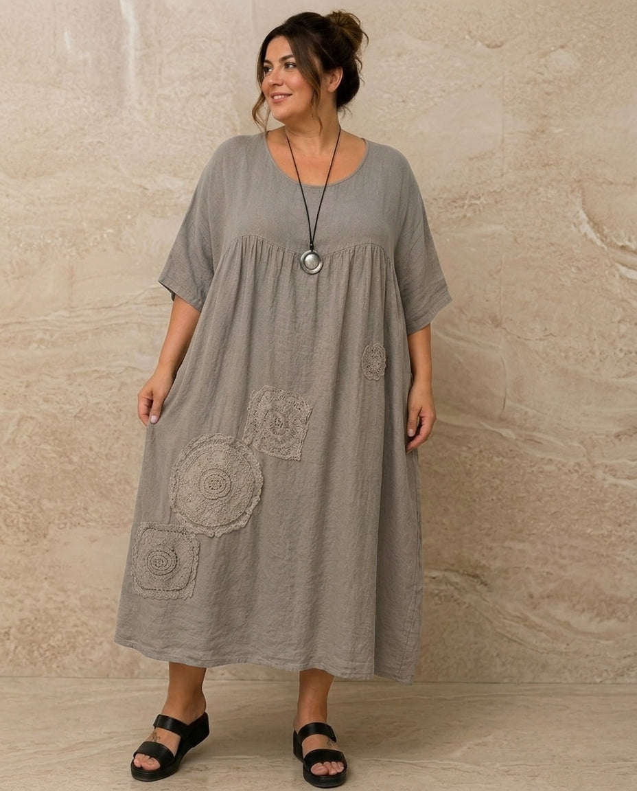 Vestido de lino Cod.Gi129 Talla 60-62