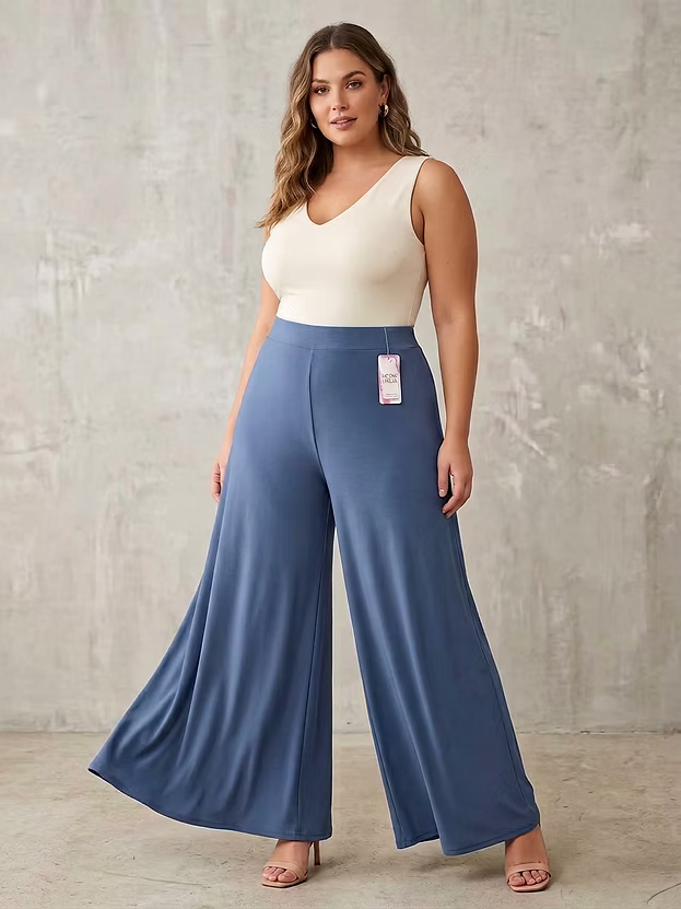 Pantaloni a palazzo larghe Cod.Ma546 Tg.54-58