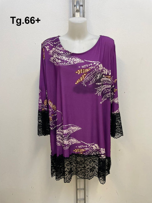 Maglia con pizzo Cod.Ge247 Tg.60 - 66+ - taglie_forti