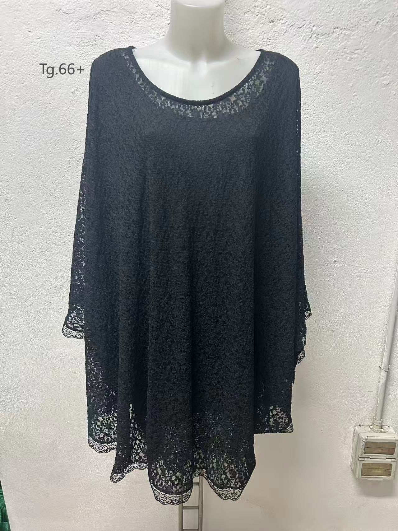Mantella di pizzo Cod.Ma027 Tg.66+ - taglie_forti