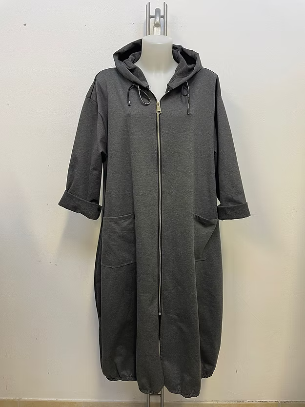 Giacca felpata lunga Cod.Ot220 TG.60-62