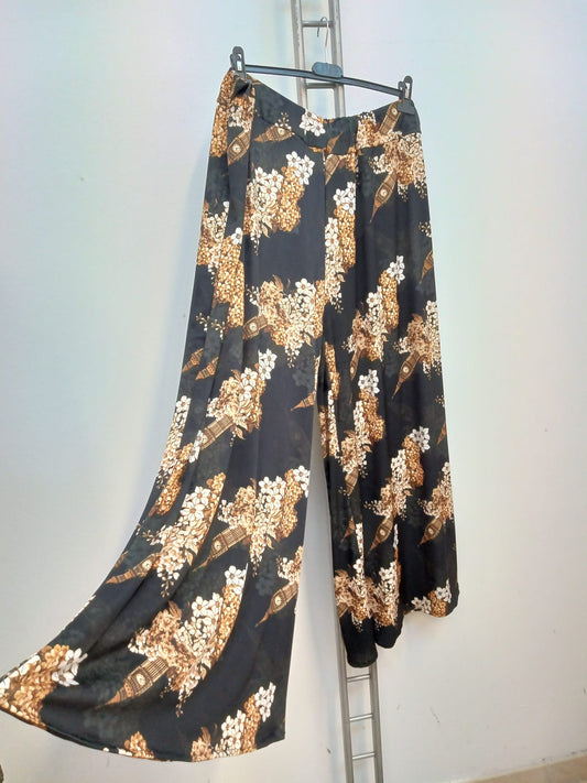 Pantaloni a palazzo larghe Cod.Ag137 TG.64 - 66 - taglie_forti