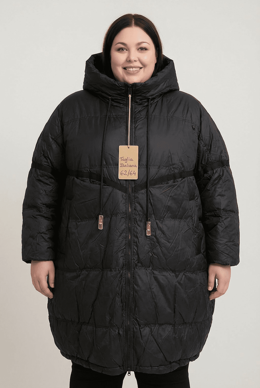 Piumino piuma d'oca Cod.Di050 Tg.62 - 64 - taglie_forti