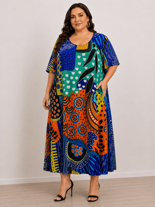 vestito cod:Lu161 tg:60/66+ - taglie_forti