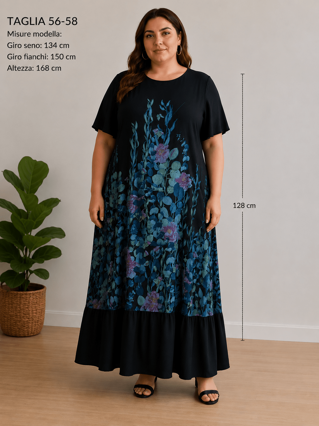 Vestito Cod.Mg266 Tg.56 - 58 - taglie_forti